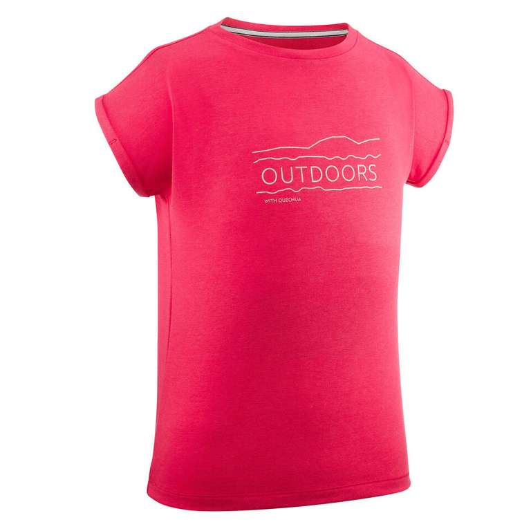 T-shirt de randonnée Enfant Quechua Mh100 - Rose (Du 7 au 15 ans)