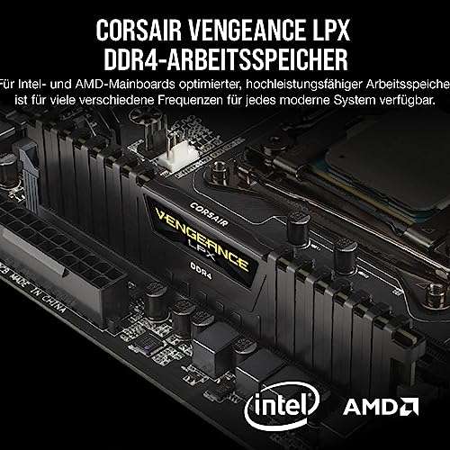 [Prime DE] Kit Mémoire RAM Corsair Vengeance LPX (CMK32GX4M2E3200C16) - 32 Go (2 x 16 Go), DDR4, 3200 MHz, CL16