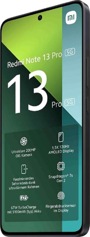 Smartphone 6.67" Xiaomi Redmi Note 13 Pro 5G (vendeur tiers)