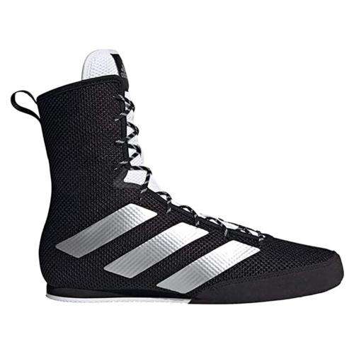 Chaussures de Boxe Anglaise Adidas Box Hog III - Noir/Blanc, Plusieurs Tailles Disponibles (boutiquedesartsmartiaux.com)