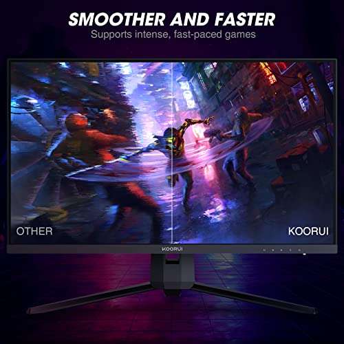 Ecran PC 24" KOORUI - 165Hz, 1080p, 1ms, IPS, FreeSync Compatible avec G-Sync, DisplayPort (Vendeur Tiers)