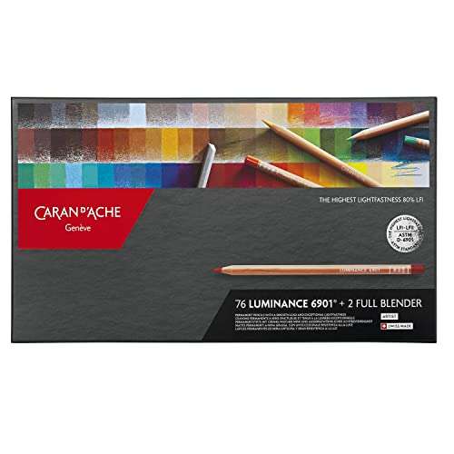 Boîte de 76 Crayons de couleurs Luminance Caran D'Ache J6901776