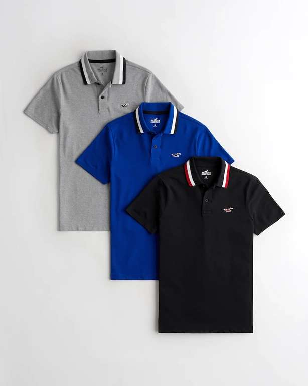 Club Cali] Lot de 3 polos Hollister 