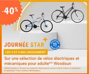 Sélection de Vélo Woodsun électrique ou mécaniques en promotion