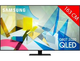 TV QLED 65" Samsung QE65Q80T 2020 - 4K UHD, 100 Hz, HDR 10+, HDMI 2.1