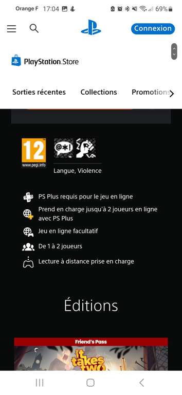 Bundle - It takes two et A Way Out sur PS4 et PS5 (Dématérialisé) –