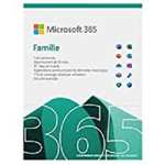 Abonnement d'1 an pour 6 personnes à Microsoft 365 Famille : Word, Excel, PowerPoint, Office, OneDrive,... (Dématérialisé)