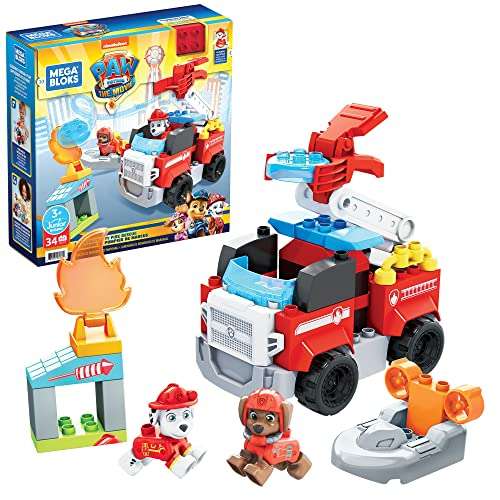Camion de Pompier de Marcus + Zuma Méga Bloks La Pat'Patrouille (compatible Lego Duplo)