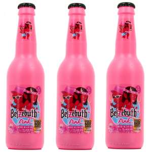 3x33 cl - Bière blonde aromatisée Fruits Rouges ou Bière Blanche Pink à la Framboise