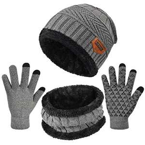 Bonnet Chapeau Écharpe d'hiver 3 Pièces - 2 couleurs (Vendeurs tiers)