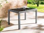 Table de jardin en aluminium gris extensible Livarno Home Houston (Frontalier Belgique)