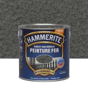 Peinture extérieure fer Martelé Hammerite - gris ardoise, 2.5L (Via ODR de 9,82€)