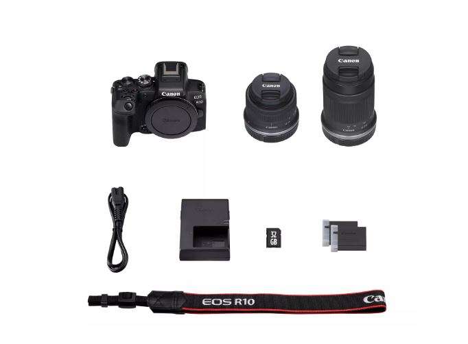 Pack Appareil Photo Canon R10 + 2 zooms 18-45 & 55-210 + Carte SD + batterie supplémentaire