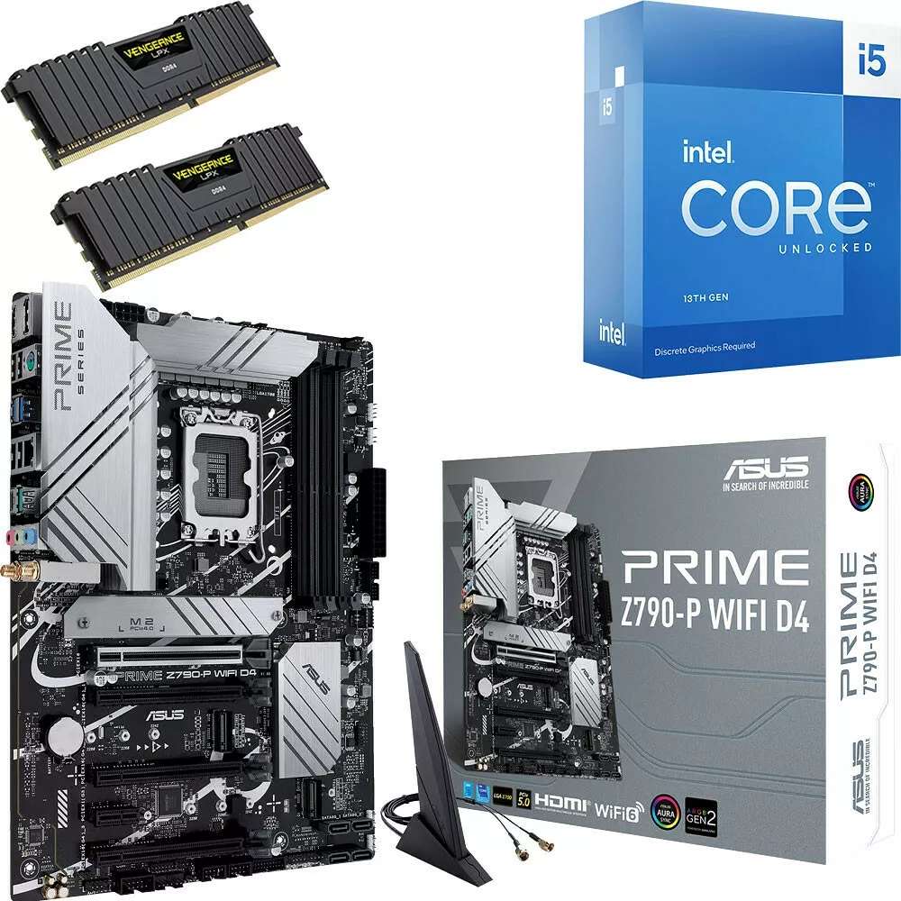 Kit évo Core Processeur Intel i5-13600KF + Carte mère Asus Prime