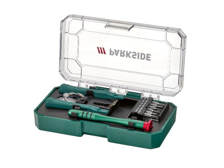 Kit de Réparation Smartphone Parkside - 18 pièces, embouts de précision, ventouse, outils d’ouverture — promo Tech