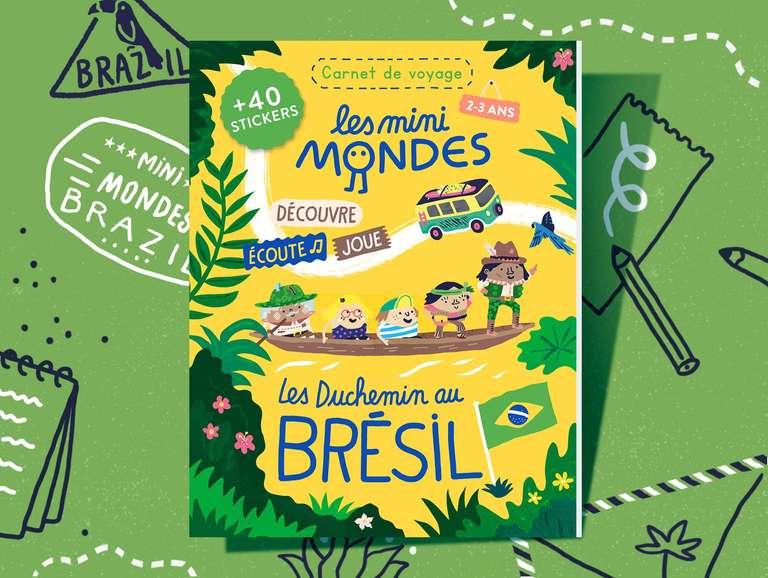 Magazine enfant Les Mini Mondes : Le carnet de voyage Brésil - frais de port inclus (lesminimondes.fr)