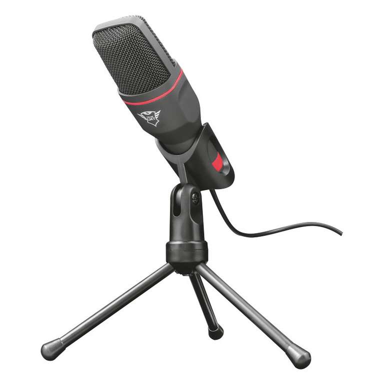 Microphone Trust Gaming GXT 212 - Connexions 3,5 mm et USB, sur Trépied - Noir (vendeur tiers)