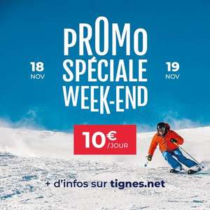 Forfait de ski à 10€/jour le week-end du 18-19 novembre - Tignes (73)