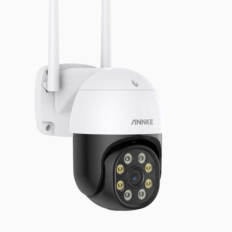 Caméra de surveillance WiFi ANNKE WPT400 - 4MP (2560×1440), 350° Pan & 60° Tilt, Vision nocturne couleur, Compatible Alexa
