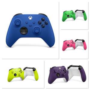 Sélection de Manettes sans fil Microsoft Xbox en promo - coloris : Shock Blue, Deep Pink, Velocity Green, Astral Purple, Electric Volt