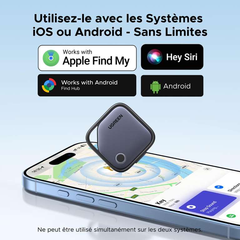 Traceur GPS Caché Pour Voiture - Sans Abonnement, Compatible Google Find Hub Et Find My, étanche IPX6, Batterie Remplaçable