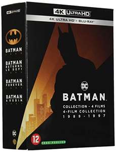 Coffret Blu-Ray 4K UHD + Blu-Ray Batman - 4 Films : Collection 1989-1997