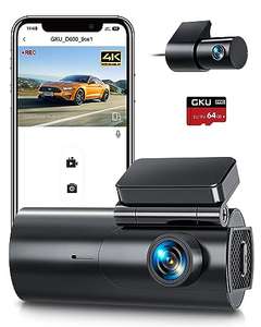 Caméra de tableau de bord K2 pour voiture, DVR de voiture 4K