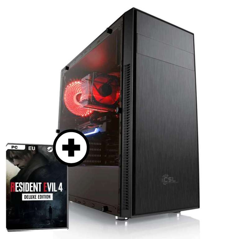 PC Fixe CSL - Ryzen 5 5500, RX 7600, 16 Go RAM (3200), SSD NVMe Corsair 500 Go + Resident Evil 4 offert
