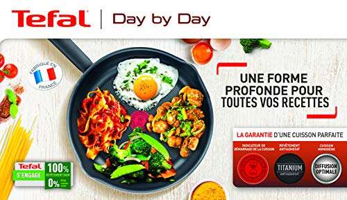 Poêle Tefal Day By Day On - 32cm, tous feux sauf induction