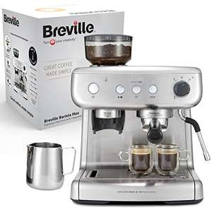 [Prime] Cafetière/machine à expresso Breville Barista Max, semi-automatique avec moulin broyeur à grain intégré