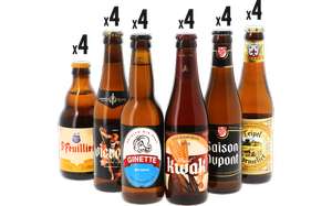 Lot de 24 bières belges - 6x4 bières différentes (vendeur tiers, Saveur Bière)