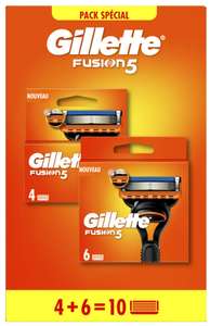 Paquet de 10 lames de rasoir Gillette Fusion 5 (via 27,01€ sur la carte fidélité et ODR 13,12€)