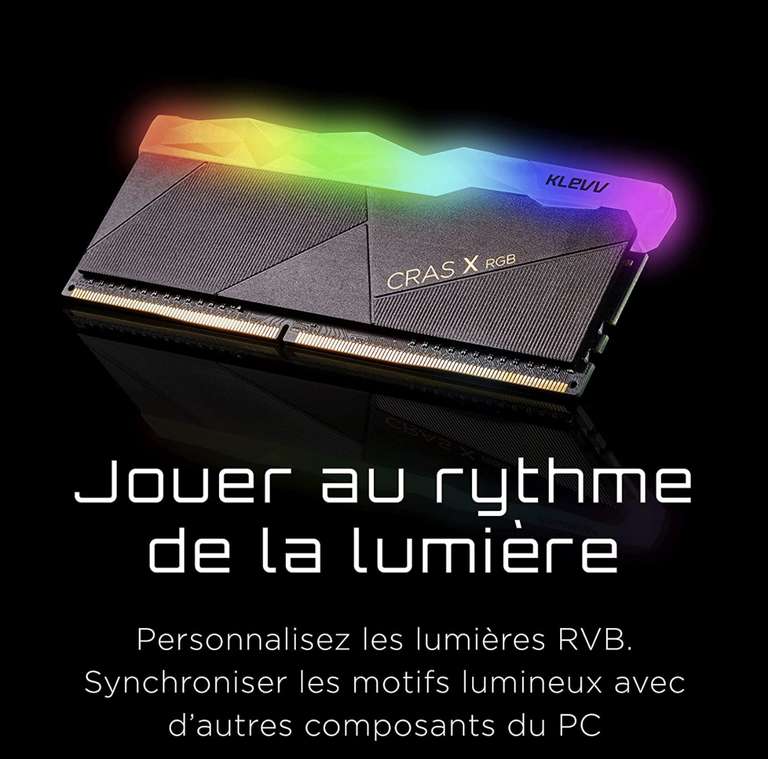 Kit Mémoire Klevv Cras X - 32GO (2x16), RGB, 3200Mhz CL16
