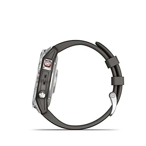 [Prime] Montre connectée Garmin Epix - 47mm, Acier, Silver, bracelet gris