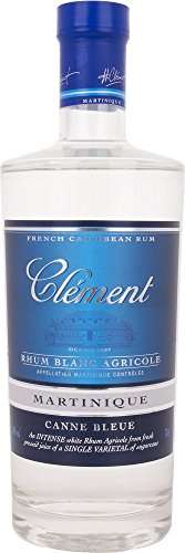Bouteille de Rhum blanc agricole de la Martinique Clément Canne Bleue 2014 (70cl)