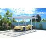 [CDAV] Carport 1 voiture en aluminium - métal et polycarbonate, 13.52 m², Blanc