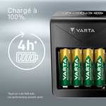 Chargeur de piles AA et AAA Varta (57687101441) + 4 Batteries AA (2100 mAh) inclus