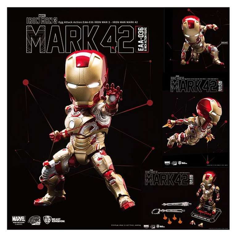 Figurine articulée Beast Kingdom Marvel Egg Attack Iron Man Mark 42