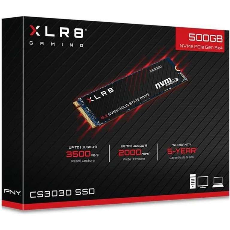 SSD Interne PNY XLR8 NVMe M.2 - 500Go, CS3030 (M280CS3030-500-RB)