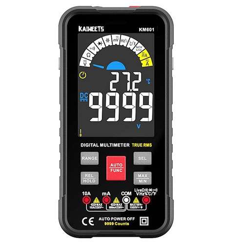 Multimètre numérique Kaiweets KM601 - Ecran LCD rétroéclairé, Détection NCV, True RMS (Entrepôt Europe)
