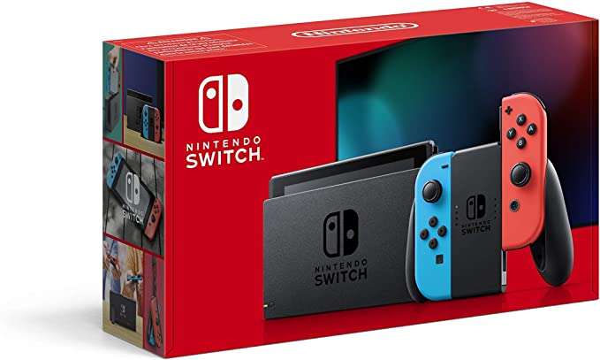 Console Nintendo Switch Joy-Con Rouge Néon et Bleu Néon (Magasins participants - via 30€ fidélité - 224.95€ via 15DRIVE/DRVJACKPOT15)