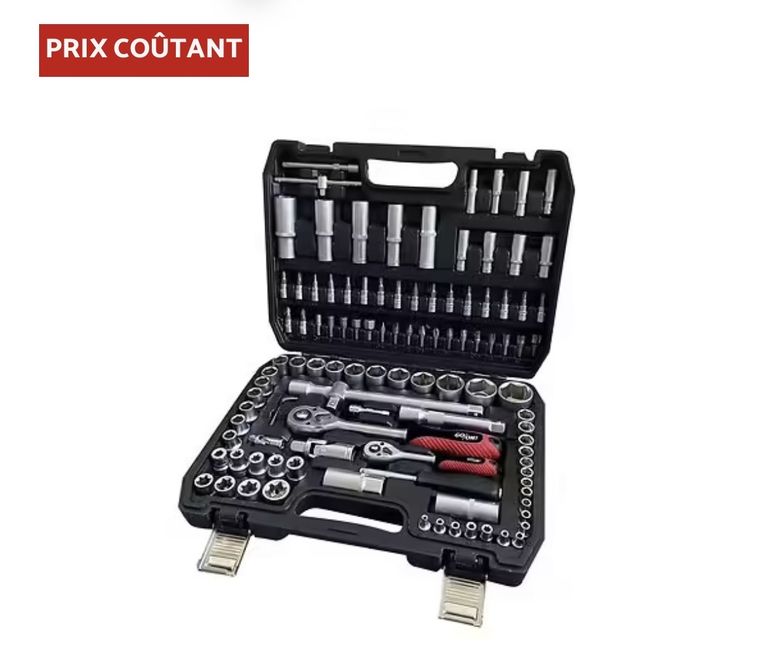 Boîte à outils coffret cliquets 108 pièces (1/4"&1/2") — Bricomarché