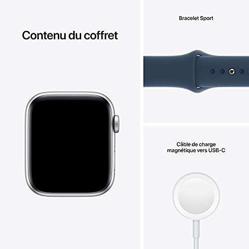 Montre connectée Apple Watch SE (1ʳᵉ génération) - 44mm, Bracelet Sport bleu abysse