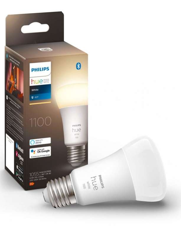 Ampoule connectée E27 Philips Hue White - 75W, 1100 lumens (Retrait magasin uniquement)