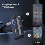[Prime] Récepteur Bluetooth 5.3 via câble Jack (AUX) UGREEN, avec micro intégré pour appels mains libres (Vendeur tiers)