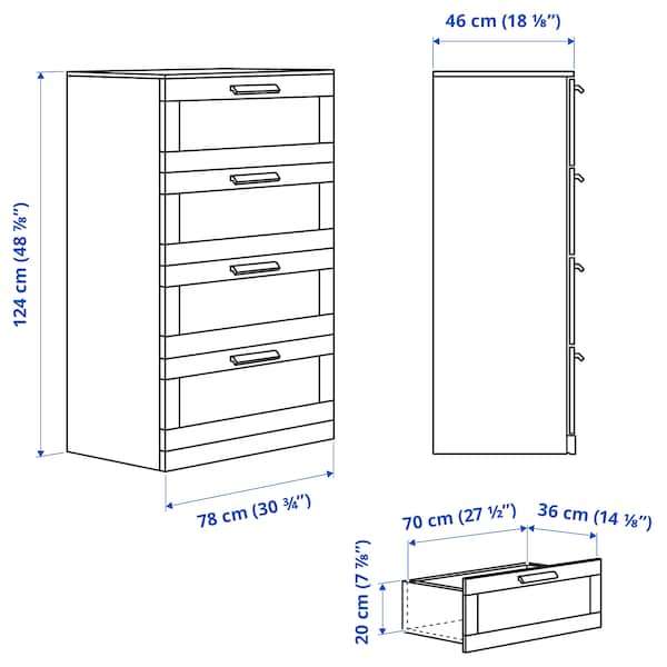 [IKEA Family] Commode Brimnes 4 tiroirs - 74x124cm
