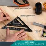 Kit d'outils bricolage Zenakio - Équerre Trusquin, Outils de Traçage (Vendeur tiers)