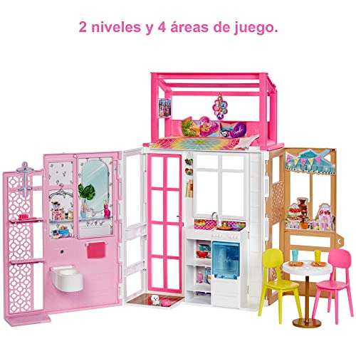 Maison Barbie à 2 étages avec accessoires - Dès 3 ans