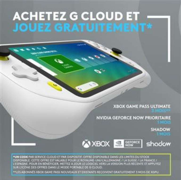 Console portable Logitech G Cloud blanc, 64Go