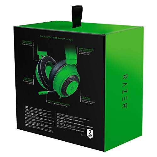 Casque de jeu filaire multi-plateforme Razer Kraken - haut-parleurs de 50mm personnalisés, vert